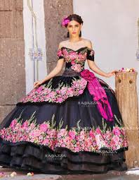 Floral Charro Quinceanera Dress By Ragazza Fashion Mv15 115 Pretty Quinceanera Dresses Black Quinceanera Dresses Mexican Quinceanera Dresses