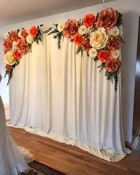 40 Beautiful Paper Flower Wedding Backdrop Ideas Flower Backdrop Wedding Paper Flower Backdrop Wedding Flower Wall Wedding