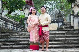 Some traditional thai dress designs most are in museum quality handwoven thai silk dresses. A Couple In Traditional Thailand Wedding Dress Stock Photo Picture And Royalty Free Image Image 30529809