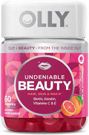 What are the best supplements for skin health? Amazon Com Olly Undeniable Beauty Gummy Biotin Vitamin C Keratin For Hair Skin Nails Chewable Supplement Red 30 Day Supply Grapefruit Glam 60 Count Health Personal Care