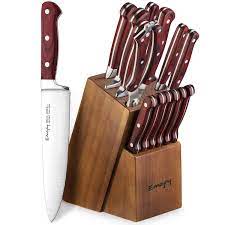 Maybe you would like to learn more about one of these? Emojoy Knife Set 15 Piece Kitchen Knife Set With Block Wooden Manual Sharpening For Chef Knife Set German Stainless Steel Buy Online In Azerbaijan At Azerbaijan Desertcart Com 59002249