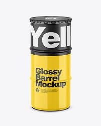 Fast food branding and packaging free mockup. Glossy Barrel Mockup In Barrel Mockups On Yellow Images Object Mockups Design Mockup Free Mockup Free Psd Free Psd Design