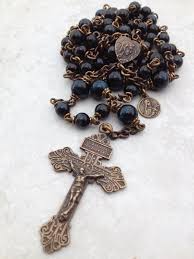 I Handcraft Heirloom Quality Gemstone Rosaries In Classical Chain Work The Rosary Bead Parts Are Vintage Reproducti Rosary Beads Rosary Rosary Beads Catholic