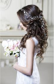 Elizabeth & john craig on wedding chicks via lover.ly. Iolanta Long Pearl Flower Bridal Hair Vine With Crystals By Topgracia
