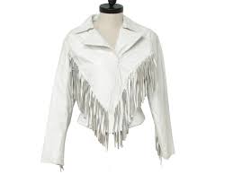 80s Vintage Wilsons Leather Jacket 80s Wilsons Womens White Leather Jacket With Diagonal Zipper Folding Co White Leather Jacket Fringe Leather Jacket Women