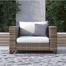 Tommy Hilfiger Oceanside Outdoor Wicker Patio Chair With Cushions Wicker Patio Chairs Lounge Chair Outdoor Patio Furniture Cushions