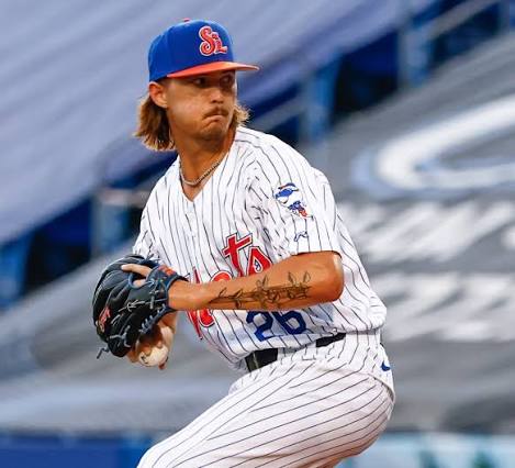 Dillion Stiltner, making his pitching debut at Clover Park, pitched one inning for the SL Mets in the 11-10 win over the Daytona Tortugas in a 10 inning game two of a