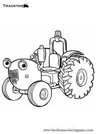 Kleurplaat tractor graafmachines en trekkers tijd met kinderen. Coloring Page Tractor Tom Novocom Top