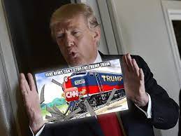 Reporters Horrified After President Shares Meme Of Trump Train Hitting Cnn