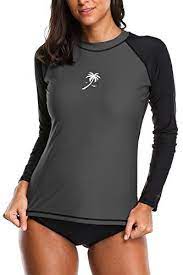 V For City Womens Long Sleeve Rash Guard Sun Protection Swim Shirt Upf 50 Surfing Top Rash Guard Sun Women Swimsuits Long Sleeve Rashguard Swim Shirts