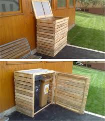 42 Amazing Uses For Old Pallets Avec Images Palette Diy Cacher Les Poubelles Palette Exterieure