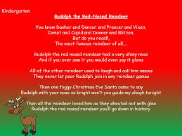 Kindergarten Rudolph The Red Nosed Reindeer You Know Dasher And Dancer And Prancer And Vixen Comet And Cupid And Donner And Blitzen But Do You Recall Ppt Download