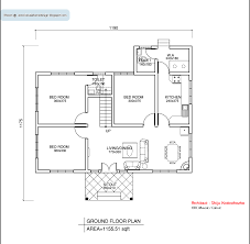 Kerala Home Design And Floor Plans Kerala Style Single Floor House Plan 1155 Sq Ft Kerala House Design Traditional House Plans Bedroom House Plans