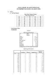 8 langkah mudah membaca hasil analisa gas darah (agd) metode sos. Contoh Soal Hasil Olahan Dan Interpretasi Hasil Olahan Spss