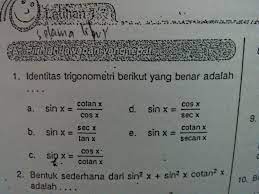 We did not find results for: Identitas Trigonometri Yang Benar Tolong Dong Brainly Co Id