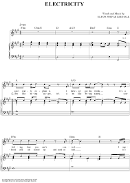 Electricity Sheet Music Digital Sheet Music Printable Sheet Music