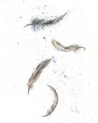 Birds Of A Feather 2020 Episodes Original Aquarelle Sur Papier Plume Qui Tombe Plumes Imprime Oiseau Amant D Oise In 2020 Feather With Birds Tattoo Falling Feather Tattoo Watercolor Tattoo Feather