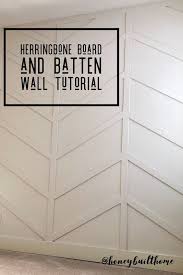 Honey Built Home Tutorial Herringbone Board And Batten Wall Diy Home Remodeling Farm House Living Room Board And Batten