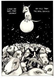 Laika 5 Canine Art Bull Terrier Art Soviet Space Dogs
