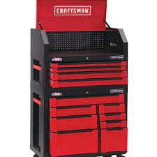 Craftsman 3000 Series 41 In W X 37 In H 8 Drawer Steel Rolling Tool Cabinet Red Lowes Com Craftsman Tool Cabinet Steel