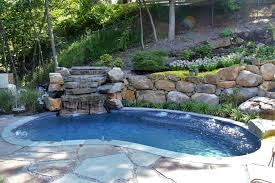 It's a more natural approach and the pool resembles. Compact Swim Spa Natural Design Rustic Pool New York By Tranquility Pools Inc