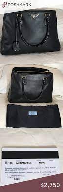 Prada Saffiano Lux Nero Bag Prada Leather Bag Black Leather Bags Prada Saffiano