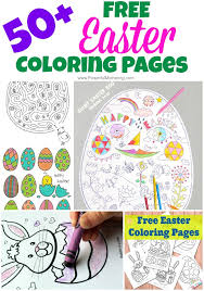 Free printable easter coloring pages in this section, you can download one of our cute easter pdfs to color in. 50 Free Easter Coloring Pages