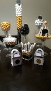 Black And Gold Candy Buffet Ideas Black Gold White Candy Table Candy Table White Candy Table White Candy