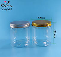 Transparent food jar Round multi-purpose empty pet plastic ...