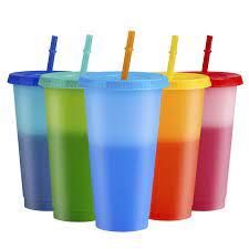 If you're still in two minds about reusable coffee cup and are thinking about choosing a similar product, aliexpress is a great place to compare prices and sellers. 5 Pcs Color Changing Cold Drink Cups 24oz Blank Cold Cups Diy Gifts 5 Reusable Cups Lids And Straws Summer Coffee Tumblers Summer Cups Brights Walmart Com Walmart Com