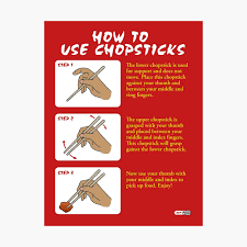 Check spelling or type a new query. How To Use Chopsticks Poster By Brainthought Redbubble