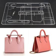 Leather bag patterns by creative awl. 1set Leather Craft Acrylic Shoulder Bag Handbag Pattern Templates Stencils Sewing Pattern Leathercraft Tool Set 29x23x10cm Sewing Patterns Aliexpress