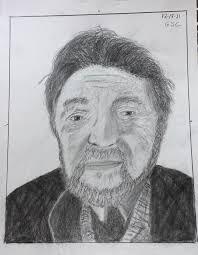 Self-portrait of an artist titled "How I See Me"