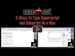 4 ways to type superscript and subscript on a mac (macmost #1853). 4 Ways To Type Superscript And Subscript On A Mac