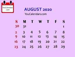 Free August 2019 Calendar Printable Template You Calendars Https Www Youcalendars Com June Calendar Printable Printable Calendar July Calendar Printables