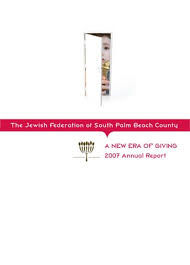 2007 Annual Report by Jewish Federation of South Palm Beach County