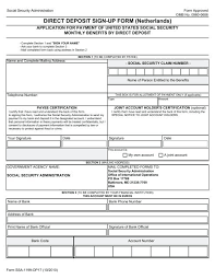 Sign in create your account Direct Deposit Sign Up Form Netherlands Social Security