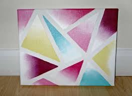 Beginner Arcyrlic Painting With Sponge Technique Painters Tape Art Masking Tape Art Sponge Painting