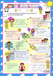 Download as pdf to print this list. Basic Weather Idioms For Elementary Lower Intermediate Students Esl Worksheet By Mena22