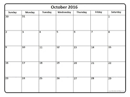 October 2016 Calendar October 2016 Calendar Printable Free Printable Calendar Printable Calendar Pages Calendar Printables