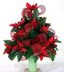 Beautiful Red White Poinsettia S Christmas By Crazyboutdeco Christmas Floral Arrangements Christmas Flower Arrangements Cemetery Flowers