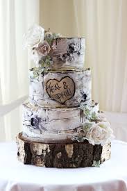 Rustic Birch Tree Wedding Cake A Silver Birch Tree Slice Cake Completed For The Lovely Teal Phill 28 11 15 Paintedweddingcake Tr Birch Wedding Cakes Wedding Cake Tree Disney Wedding Cake