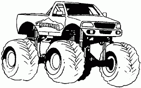Monstertruck isolated red back view. Monster Truck Coloring Book 457 Pics To Color 291315 Truck Coloring Home