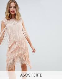 Asos Design Petite Fringe Sequin Sheer Midi Dress Asos Sheer Midi Dress Fringe Fashion Dresses