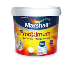 Küf önleyici boya, antibakteriyel boya, ısıya dayanıklı boya dış etkenlere karşı koruyucu ve önleyici özellikte olan boyalardandır. Marshall Maximum Kuf Onleyici Boya 7 5 Lt Marshall Boya Filli Boya Permolit Boya Firat Boru Eca Musluk