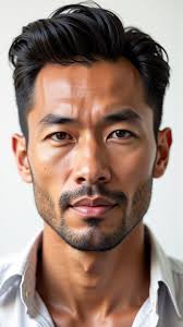 Portrait of handsome man with minimalist background