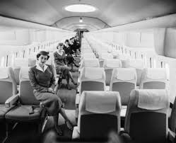 Cool Photography Here Is A Mockup From 1956 Of The First Jet Transport Interior To Be Created In The United States Stewardesses P Vintage Aviation Airplane Travel Air Travel Cabin Crew