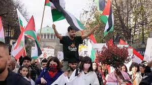 This is war crime!' - Palestine supporters rally in Sofia to denounce death  of Bulgarian UN worker in Deir el Balah | Video Viory