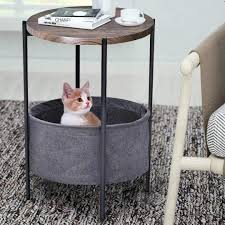 Maybe you would like to learn more about one of these? Amolife Round End Table Sofa Side Table With Fabric Storage Basket For Living Room Small Coffee Table 24 Round Bedside Table With Grey Rustic Wood Top And Black Metal Frame Industrial Nightstand Buy Online