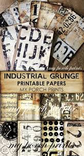 Industrial Grunge Printable Paper Junk Journal Kit Etsy Printable Paper Vintage Junk Journal Junk Journal
